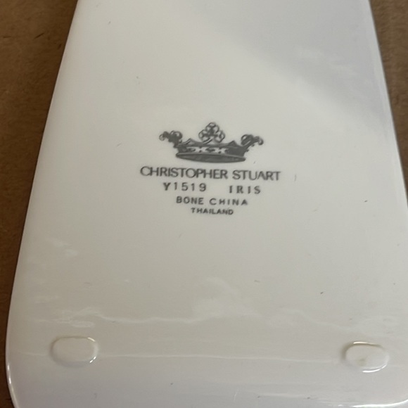 CHRISTOPHER STUART BONE CHINA "IRIS" 13 INCH ROUND CAKE/SERVING PLATE - Picture 3 of 5